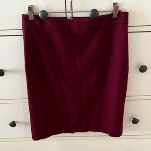 J. Crew Deep Red Pencil Skirt